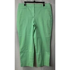 NWT Talbots The Perfect Crop Womens Green Capri Pants Slacks PLus Size 16